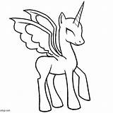 Alicorn Winged Pegasus sketch template