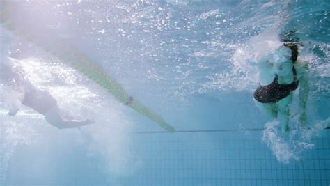 underwater view of 2 professional female swimmers racing stock footage video 4459259 shutterstock