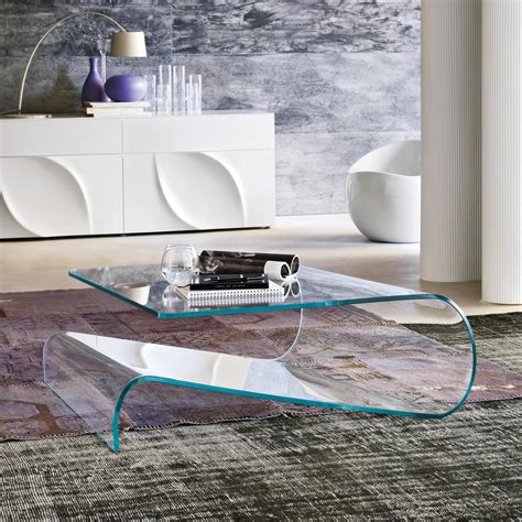 Velo Curved Glass Coffee Table Klarity Glass Furniture