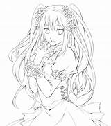 Coloring Anime Pages Lineart Photoshop Color Gothic Line Drawing Manga Creepy Sheets Drawings Library Cute Girl Colouring Books Adult Another sketch template