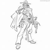 Overwatch Coloring Mccree Reaper Xcolorings sketch template