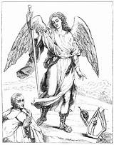 Raphael Archangel Coloring Pages Archangels Template Sketch Angels Christianimagesource sketch template