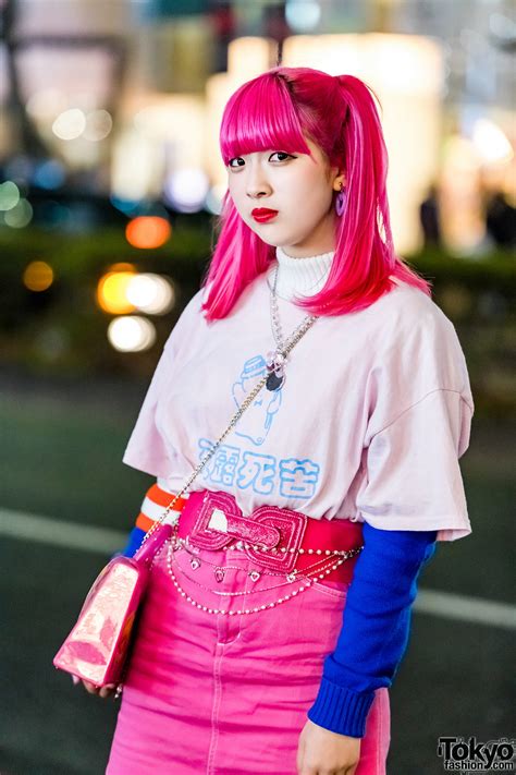 Pink Harajuku Street Style W Pink Twin Tails Oh Pearl Honwaka Pappa