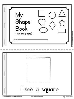basic geometric shapes mini book shapes kindergarten shape