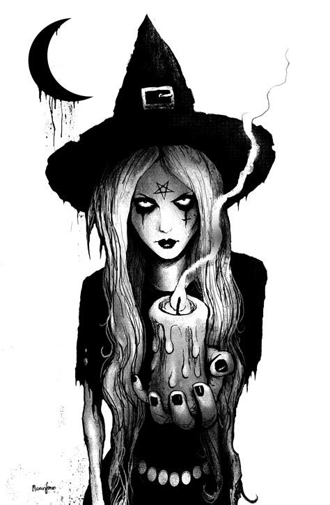 pin  marcus jones art  gothic art  marcus jones witch drawing