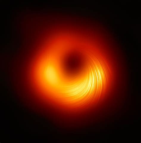 deze nieuwe foto van een zwart gat toont zijn magnetische kracht
