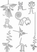 Nazca Nasca Geoglyphs Peru Geoglyph Linien Zeichnet Wüste Zeilen sketch template