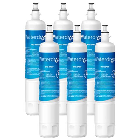 6 Pack Waterdrop Rpwf Refrigerator Water Filter Replacement For Ge