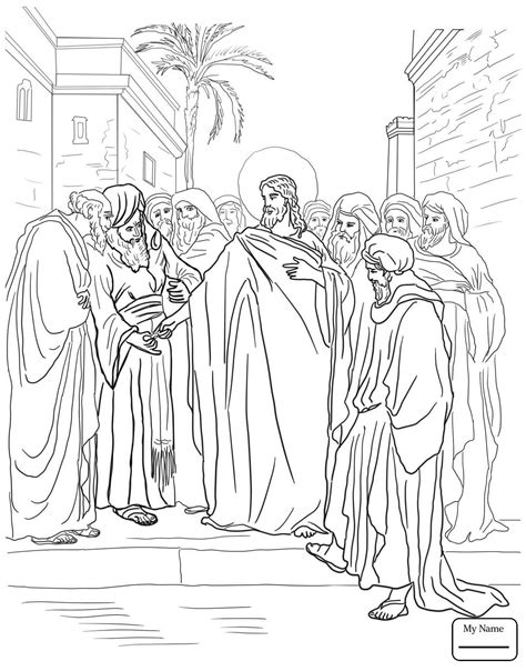 jesus calling  disciples coloring pages  getdrawings