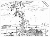 Beanstalk Jack Coloring Pages Fairy Tales Adults Drawing Grimm Tale Adult Rapunzel Justcolor sketch template