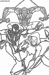 Morales Miles Gwen Stacy Spiderverse sketch template