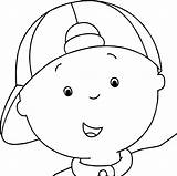 Coloring Face Caillou Pages Wecoloringpage sketch template