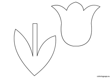 tulip template  kids coloring page spring flower crafts flower
