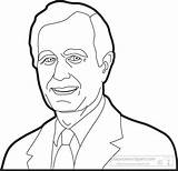 George Bush Clipart Outline Drawing Coloring President Hw Presidents American Washington Curious Getdrawings Getcolorings Color Clipground sketch template
