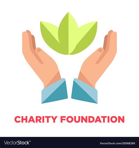 charity foundation promotional logotype  open vector image