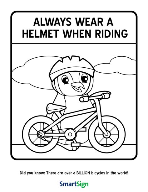 bike helmet safety worksheets