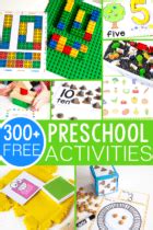 preschool activities printables  games