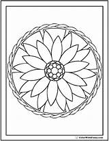 Flower Coloring Pages Shape Pattern Fibonacci Shapes Color Printable Getcolorings Print Adults Squares Colorwithfuzzy sketch template