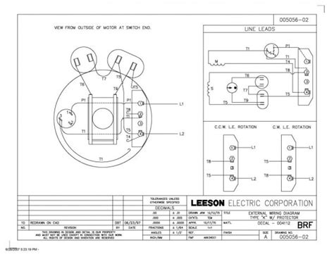 leeson motor wiring