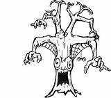 Coloring Monster Scary Tree Drawing Pages Monsters Getdrawings Color sketch template