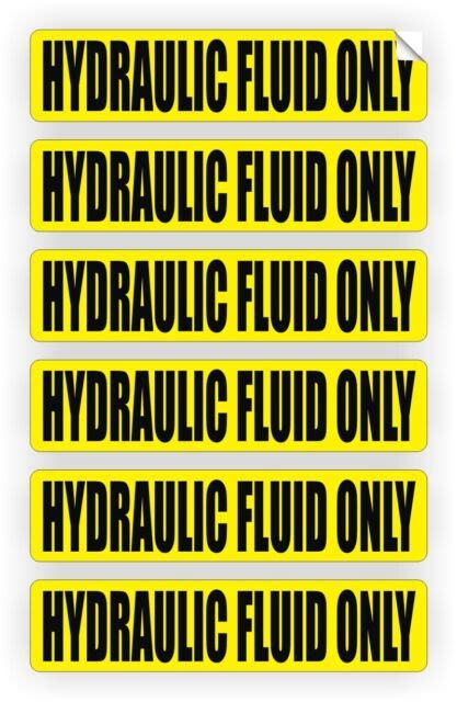 pack hydraulic fluid  vinyl decals stickers fuel door machinery labels ebay