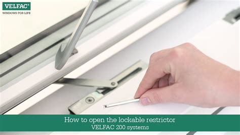 open  lockable restrictor velfac  systems youtube
