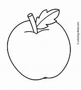Coloring Pages Kids Drawing Apple Simple Fruit Basic Fruits Printable Easy Color Print Children Sheets Bird Drawings Books Year Choose sketch template