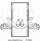 Ruler Clipart Mascot Loving Cartoon Thoman Cory Outlined Coloring Vector 2021 sketch template