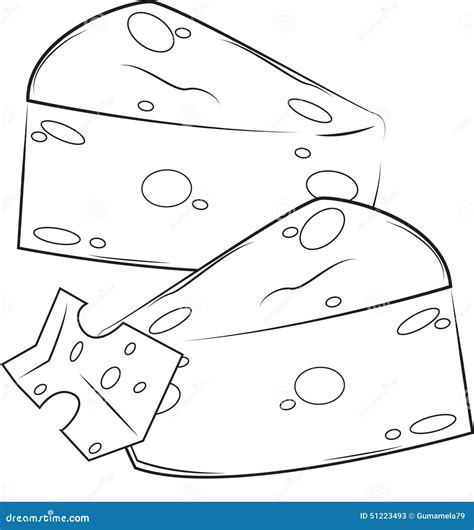 cheese coloring page stock illustration illustration  dairy