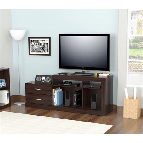 Inval 46 Inch Espresso Wenge Functional Flat Panel Tv Stand Free