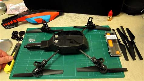 parrot ar drone  repair remove central cross  replace step  step prt  pf