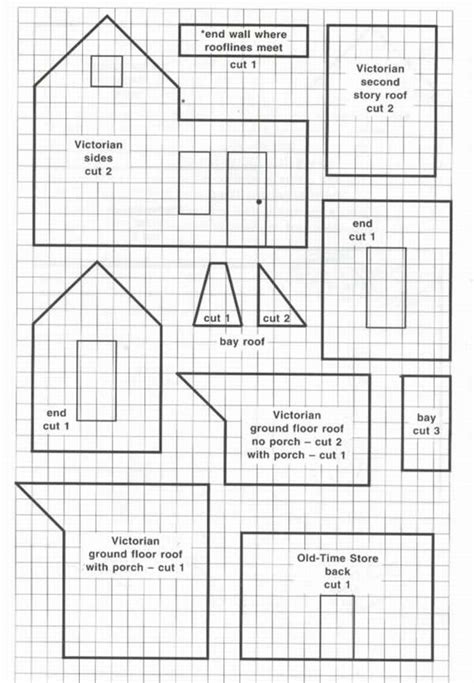 victorian hosue sketches patterns templates gingerbread house