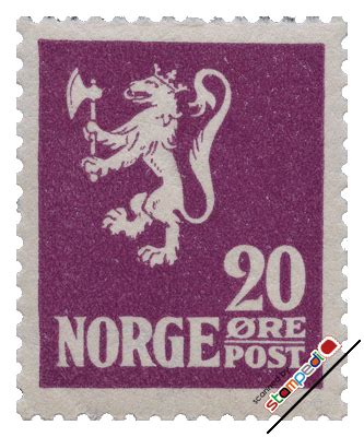 norway   ore definitive stamps  series lion rampant
