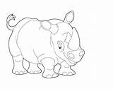 Rhinoceros Coloring Pages sketch template