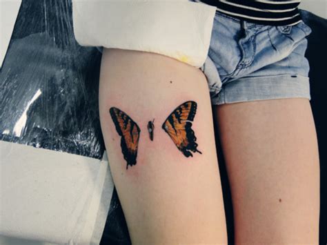 Bne Brand New Eyes Butterfly Butterfly Tattoo Leg Image 434243