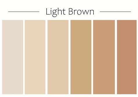 light brown color chart  modern design