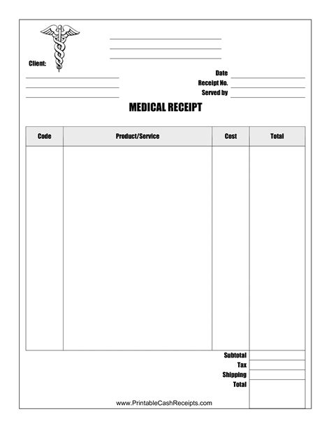 medical doctor receipt templates  allbusinesstemplatescom