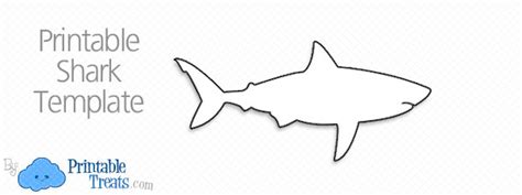 printable shark outline printable treatscom