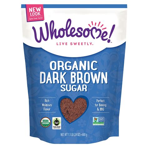 wholesome sweeteners  organic dark brown sugar  lbs  oz