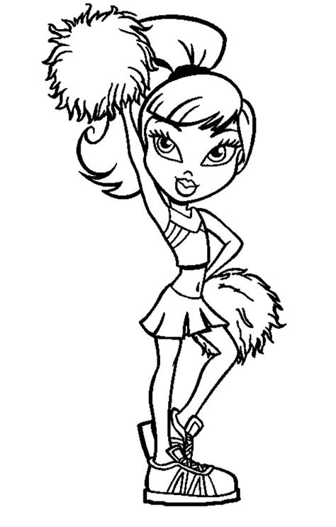 smiling cheerleader coloring pages  place  color