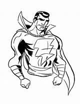 Pages Shazam Adam Coloring Marvel Template Captain Sketch sketch template