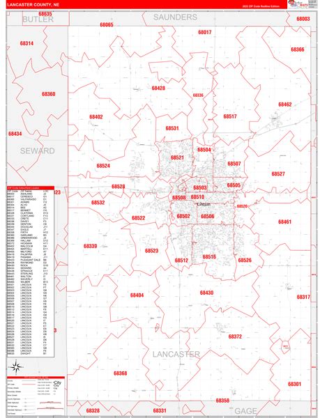 lancaster county ne zip code maps red line