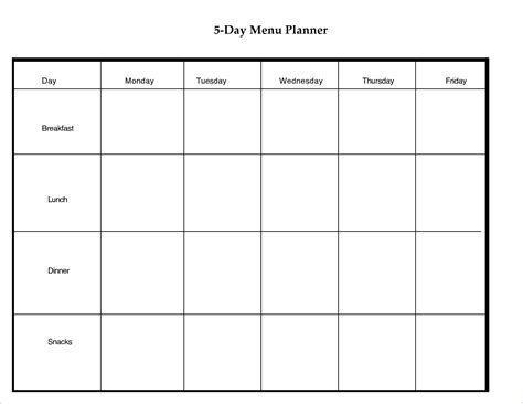day weekly timetable blank  periods