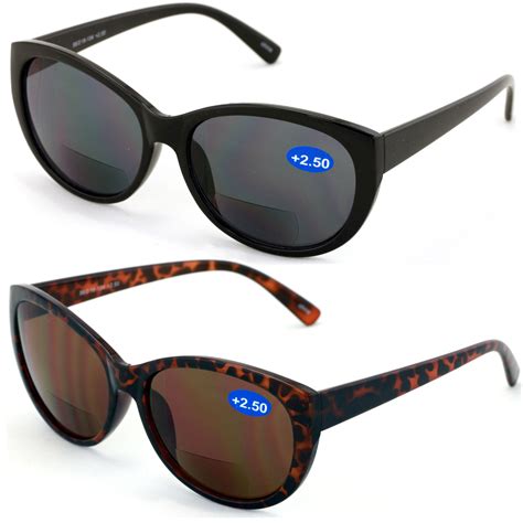 v w e 2 pairs women bifocal reading sunglasses reader glasses cateye