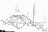 Byzantine Hagia Istanbul Coloriages Islamiques Islamique Oncoloring sketch template