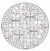 Ball Crystal Coloring Template Mandala Pages sketch template