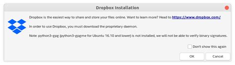 dropbox install notification manjaro dot site