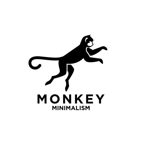 diseno de ilustracion de icono de logotipo de vector de mono