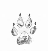 Wolf Paw Print Drawings Drawing Draw Cool Tattoo Sketches Sketch Pencil Deviantart Animal Painting Dog Mask Prints Daycoloring Masks Choose sketch template