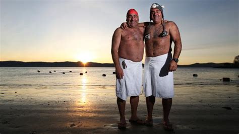nude swimmers brave hobart s river derwent for dark mofo